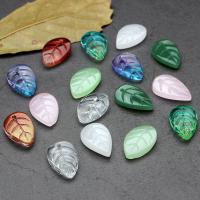 Fashion Lampwork Pendants Leaf plated DIY 11*18mm Sold By Lot