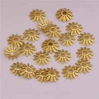 Brass Perla Cap, Mesing, Cvijet, izvorna boja, nikal, olovo i kadmij besplatno, 14.3mm, 50računala/Torba, Prodano By Torba