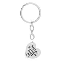 Stainless Steel Key Clasp Heart plated fashion jewelry & Unisex silver color Sold By Strand