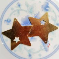 Brass Jewelry Pendants Star original color nickel lead & cadmium free 38mm Approx 1mm Sold By Bag