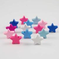 Wood Beads Star random style mixed colors 20mm Approx 2.5mm  Sold By Bag
