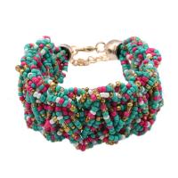 Seedbead Armband, met Zinc Alloy, plated, mode sieraden & voor vrouw, meer kleuren voor de keuze, Verkocht door Strand