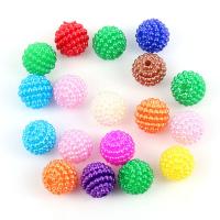 Acrylic Jewelry Beads plated DIY mixed colors Sold By Bag