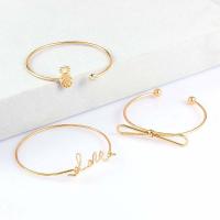 Zinc Alloy Bracelet Set cuff bangle & bangle plated three pieces & for woman & with rhinestone nickel lead & cadmium free Length 7.5 Inch Sold By Set