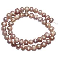 Cultured Potato Freshwater Pearl Beads natural purple 8-9mm Approx 0.8mm Sold By Strand