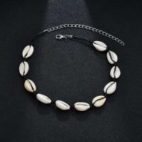 Shell Necklaces with leather cord plated fashion jewelry & for woman Sold By Lot