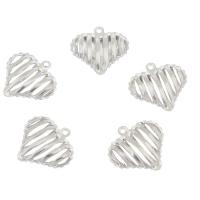 Stainless Steel Heart Pendants hollow original color Approx 1.3mm Sold By Bag