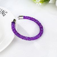 Zinc Alloy Bracelet plated for woman & with rhinestone nickel lead & cadmium free Length Approx 7.4-7.8 Inch Sold By Lot
