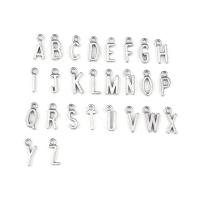 Zinc Alloy Alphabet and number Pendants Alphabet Letter platinum color plated nickel lead & cadmium free Approx 1mm Sold By Bag