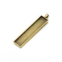 Zinc Alloy Pendant Cabochon Setting Rectangle plated nickel lead & cadmium free Approx 1mm Inner Approx Sold By Bag