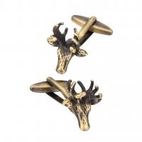 Brass Cufflinks antique bronze color plated fashion jewelry & Unisex nickel lead & cadmium free Sold By Lot