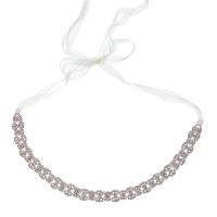 cinto de decoração, liga de zinco, with Strass, joias de moda & para mulher & com strass, rosa dourado, 38.5cm, vendido por PC