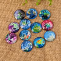 Glass Cabochons with Paper time gem jewelry & flat back Sold By Lot