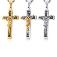 Stainless Steel Sweater Necklace Crucifix Cross plated lantern chain & for man Sold Per Approx 23.63 Inch Strand
