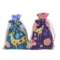 Jewelry Pouches Bags Linen printing portable & durable Sold By Lot