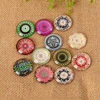 Glass Cabochons with Paper time gem jewelry & flat back & mixed Sold By Lot