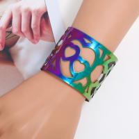 Zinc Alloy Cuff Bangle plated fashion jewelry & for woman multi-colored nickel lead & cadmium free 62*62mm Sold By Lot