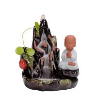Backflow Incense Burner Porcelain for home and office & durable black Sold By PC