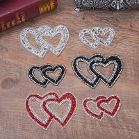 Cloth Iron-on Patches Heart DIY & with rhinestone Sold By PC
