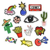Sewing on Patch, Cloth, embroidered & DIY & different styles for choice, 10PCs/Lot, Sold By Lot
