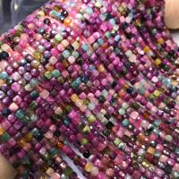 Turmalin Perle, rund, poliert, gemischte Farben, 4.5x5mm, Bohrung:ca. 1mm, ca. 60PCs/Strang, verkauft von Strang