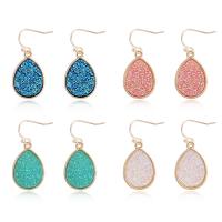 Iron Drop Earring with Resin plated fashion jewelry & for woman nickel lead & cadmium free Sold By Pair