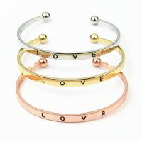 Zinc Alloy Cuff Bangle plated fashion jewelry & Unisex nickel lead & cadmium free 65mm Sold By PC