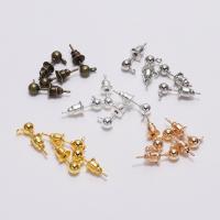 Iron Earring Stud Component plated DIY nickel lead & cadmium free Sold By Bag