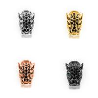 Cubic Zirconia grânulos de latão Micro Pave, cobre, banhado, micro pavimento em zircônia cúbica, Mais cores pare escolha, níquel, chumbo e cádmio livre, 8.9x16.8mm, Buraco:Aprox 1mm, 5PCs/Lot, vendido por Lot