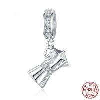 Cubic Zirconia Micro Pave 925 Sterling Silver Pendant platinum plated DIY & micro pave cubic zirconia Sold By PC