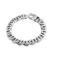 Titanium Steel Bracelet & Bangle polished fashion jewelry & punk style & for man 8.9mm Length Approx 8 Inch Sold By PC