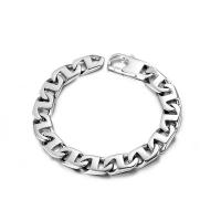 Titanium Steel Bracelet & Bangle polished fashion jewelry & punk style & for man 9.7mm Length 8.2 Inch Sold By PC