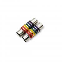 Stainless Steel Magnetic Clasp polished epoxy gel multi-colored 24mm Approx 6mm Sold By Lot