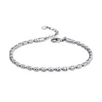 925 Sterling Silver Bangle Bracelet, with 30mm extender chain, plated, for woman, 5.2x3mm, Length:Approx 7.4 Inch, 4Strands/Lot, Sold By Lot