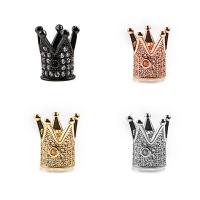 Cubic Zirconia Micro Pave Brass Beads Crown plated micro pave cubic zirconia nickel lead & cadmium free Approx 1mm Sold By Lot