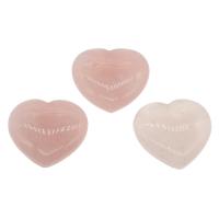 Rose Quartz Hänge, Platt Hjärta, olika storlek för val, rosa, Säljs av PC