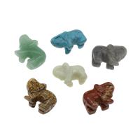 Pingentes em  jóias, misto de pedras semi-preciosas, Elefante, aleatoriamente enviado & tamanho diferente para a escolha, vendido por PC