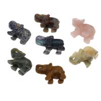 Pingentes em  jóias, misto de pedras semi-preciosas, Elefante, aleatoriamente enviado & tamanho diferente para a escolha, vendido por PC