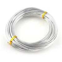 Alumiini Wire, alumiinilankaa, Kestävän & Kestävä, hopea, 2mm, Myymät PC