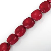 Natural Coral Beads red 8-10*10-11 Approx 1.5mm Sold By KG