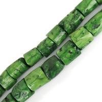 Perles en corail naturel, vert, 26-36x24-30x25-30mm, Trou:Environ 2mm, Vendu par kg