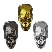 Zink Alloy Smycken Pärlor, Skull, plated, mode smycken, fler färger för val, nickel, bly och kadmium gratis, 6.50x12.50x7.50mm, Hål:Ca 2mm, 50PC/Lot, Säljs av Lot