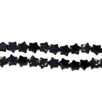 Natural Blue Goldstone Beads Flat Star black 7*2.5mm Approx 0.5mm Length 15.7 Inch Sold By Bag