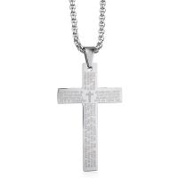 Stainless Steel Sweater Chain Necklace Cross plated fashion jewelry & Unisex Sold Per Approx 22.83 Inch Strand