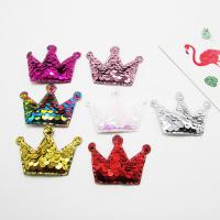 Polyester Hair Clip Findings with PVC Plastic Crown DIY Sold By Bag