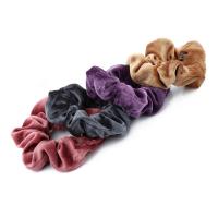 Hair Scrunchies Velveteen with Rubber Band fashion jewelry & for woman 50*34mm Sold By Bag