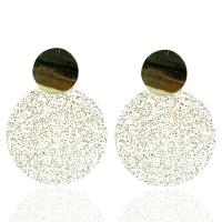 Acetaatblad Drop Earring, met Zinc Alloy, plated, mode sieraden & voor vrouw, 45x60mm, Verkocht door pair