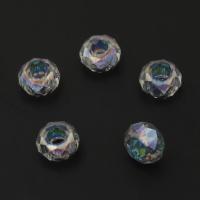 European kristalli helmiä, Rondelli, ilman peikko & kasvot, Kristalli, 8-9x14-15mm, Reikä:N. 6mm, 200PC/laukku, Myymät laukku