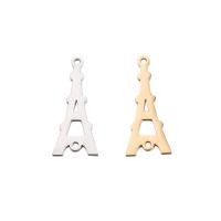 Stainless Steel Connector Eiffel Tower polished 1/1 loop & hollow Approx 1.7mm Sold By Bag