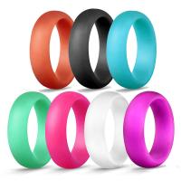 Silicone Finger Ring, uniseks & verschillende grootte voor keus, meer kleuren voor de keuze, 5.7*2mm, 10pC's/Lot, Verkocht door Lot